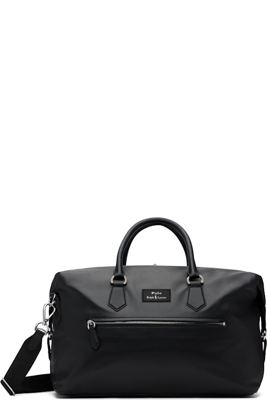 Polo Ralph Lauren Black Smooth Leather Duffle Bag