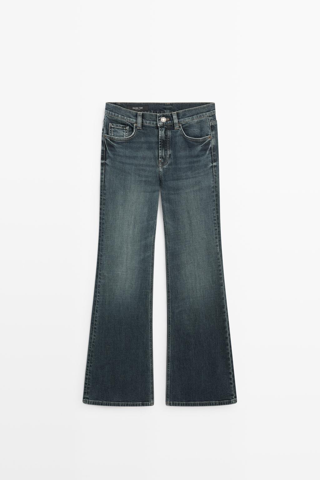 High-waist skinny flare jeans