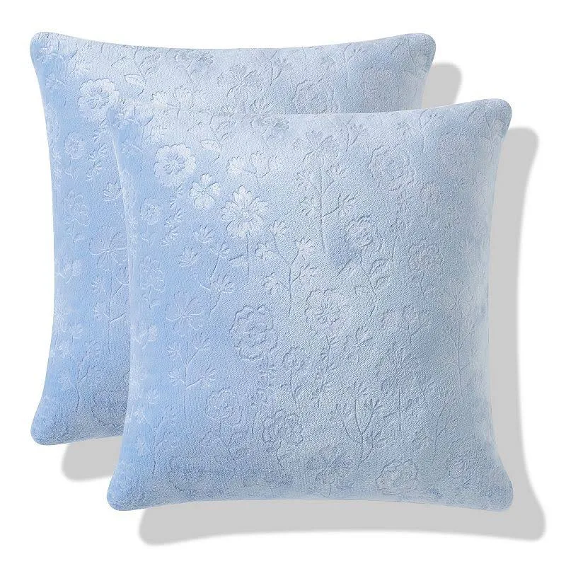 The Big One 2-Pack Heatpress Throw Pillows, Soft Chambray, 18X18