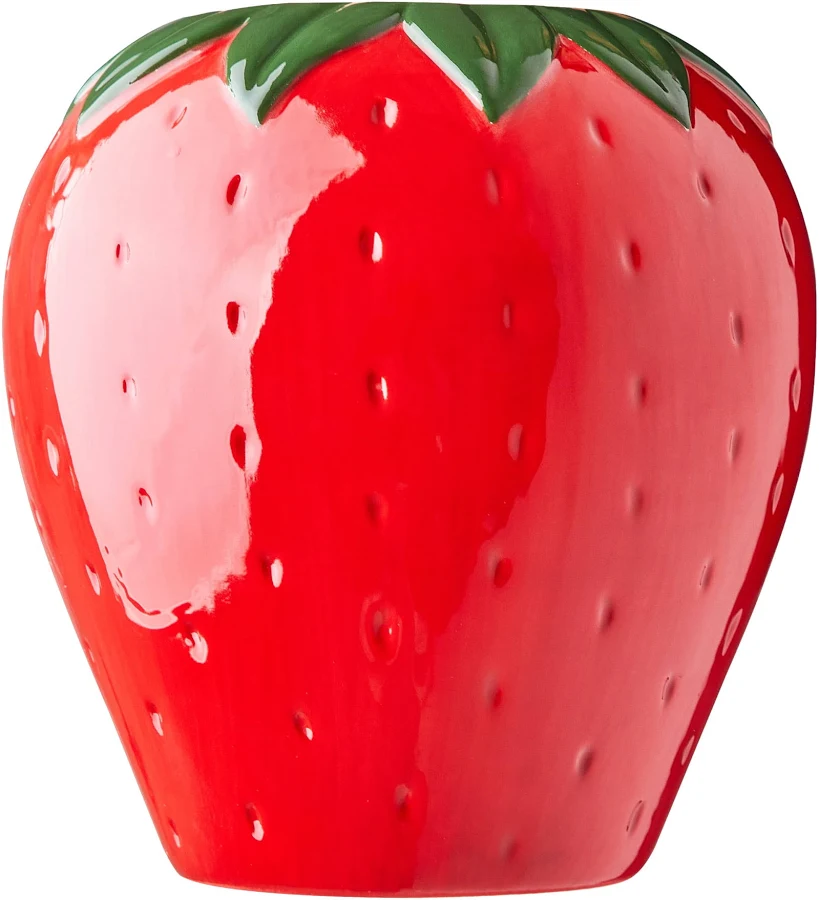 Mainstays Red Strawberry Ceramic Vase