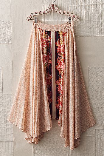 FP MART: Vintage: The Originals Asymmetrical Floral Midi Skirt