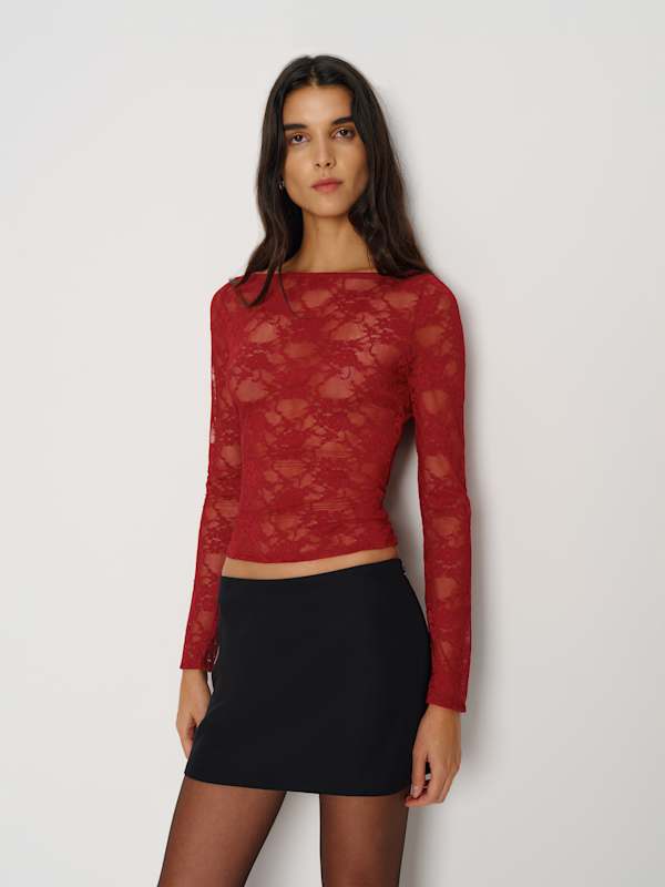Adriano Lace Knit Top