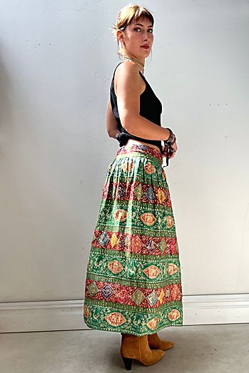 Vintage Embroidered and Sequined Skirt Selected by Anna Corinna