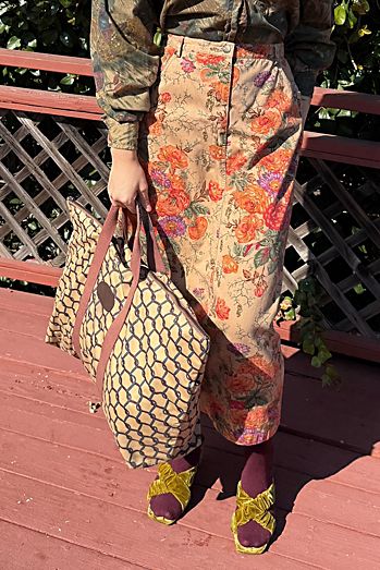 1990s Floral Midi Skirt Selected by Personal Choice
