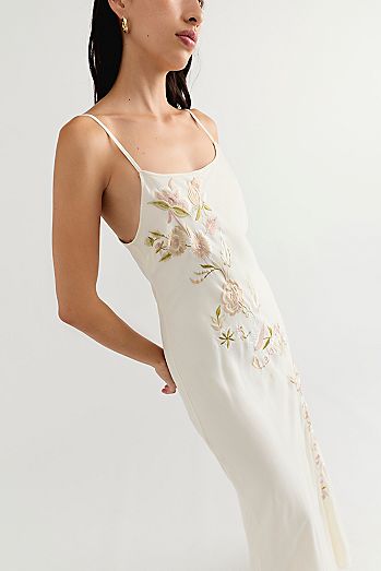 Nigel Preston Savannah Embroidered Slip Dress