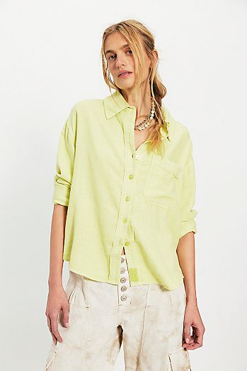 We The Free Laurel Linen Button Down Top