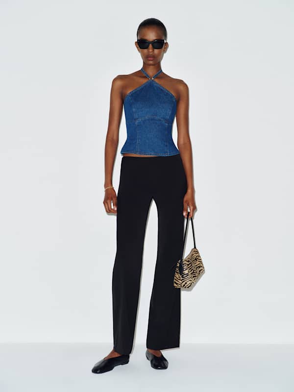 Meghan Denim Halter Top