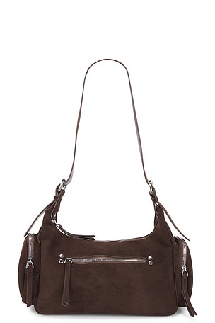 8 Other Reasons Nappa Faux Suede Shoulder Bag