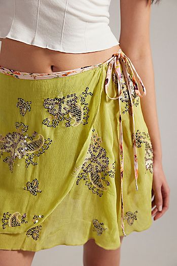 Front and Center Mini Slip Skirt