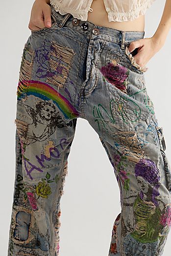 Magnolia Pearl Rainbow Low-Rise Jeans