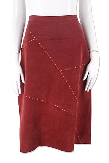 1990s Patchwork Suede A Line Skirt Selected By Ritual Vintage