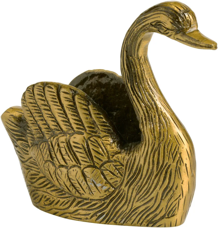 World Market Gold Metal Swan Decor