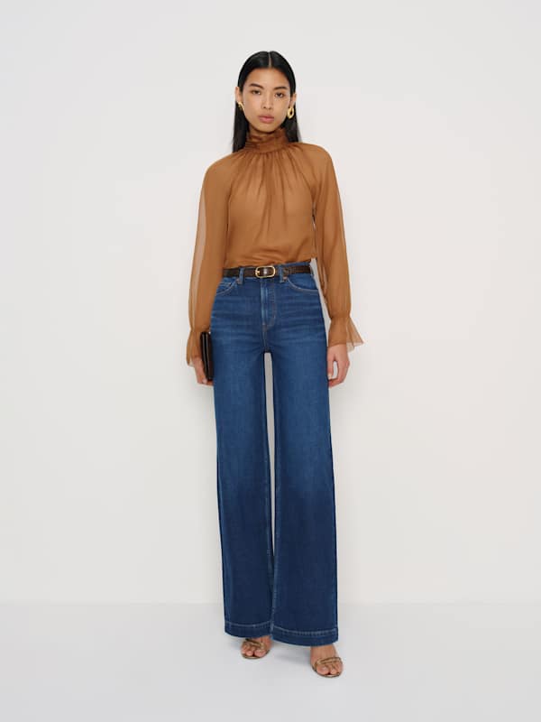 Bex Super Stretch High Rise Wide Leg Jeans
