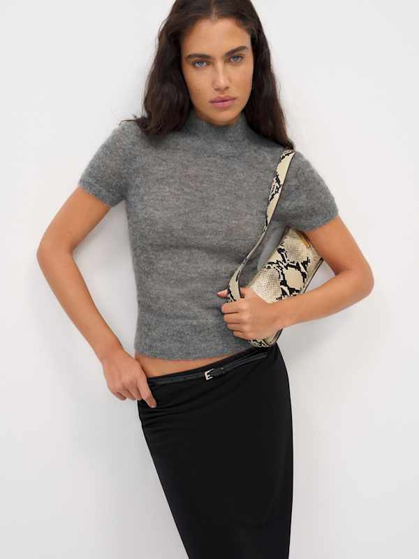Laurel Sheer Alpaca Mock Neck