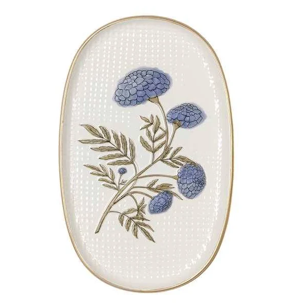 At Home Honeybloom Floral Framed Metal Wall Flower Decor